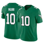 Johmsee P.Eagles #10 Braden Mann Player Green Kelly Alternate Vapor F.U.S.E. Home Game Stitched Jerseys
