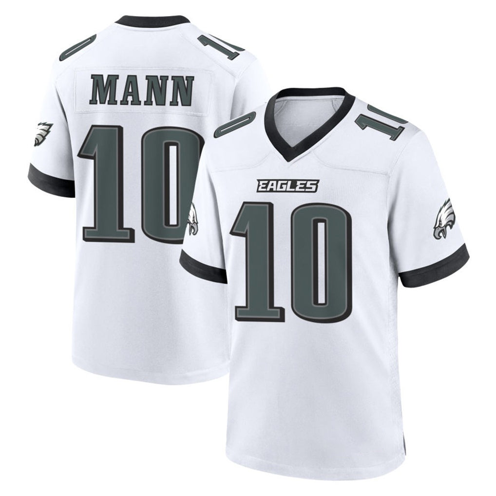 Johmsee P.Eagles #10 Braden Mann Player White Game Home Stitched Jerseys