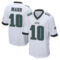 Johmsee P.Eagles #10 Braden Mann Player White Home Game Stitched Jerseys