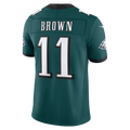 Johmsee P.Eagles #11 A.J. Brown Midnight Green Team Vapor F.U.S.E. Stitched Limited Jerseys