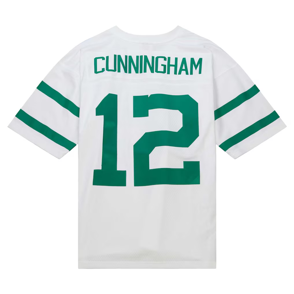 Johmsee P.Eagles #12 Randall Cunningham Mitchell & Ness White Legacy Replica Jersey