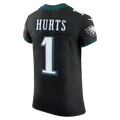 JohmseeP.Eagles #1 Jalen Hurts Black Alternate Vapor F.U.S.E. Elite Stitched Jerseys