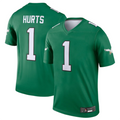 Johmsee P.Eagles #1 Jalen Hurts Green Alternate Legend Player Stitched American Stitched Jerseys