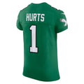 Johmsee P.Eagles #1 Jalen Hurts Kelly Green Alternate Vapor F.U.S.E. Elite Stitched Jerseys