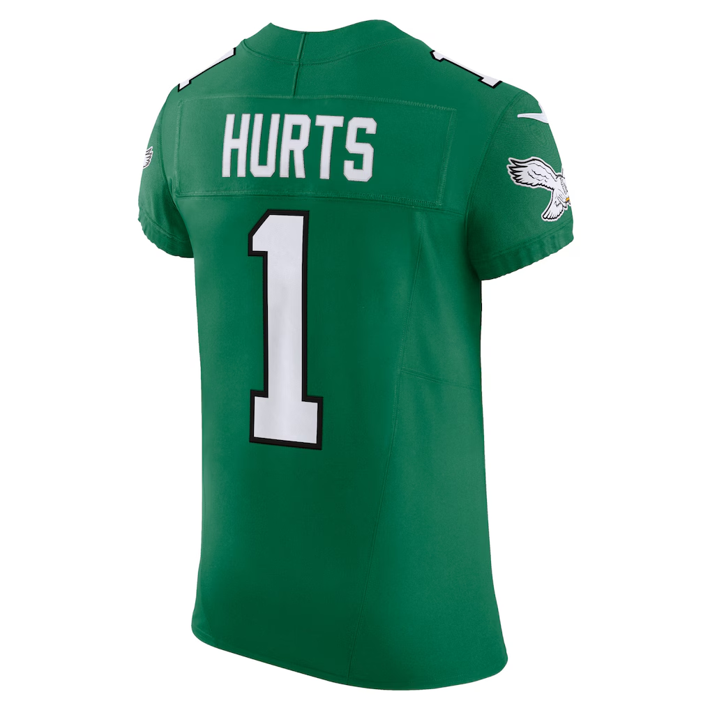 Johmsee P.Eagles #1 Jalen Hurts Kelly Green Alternate Vapor F.U.S.E. Elite Stitched Jerseys