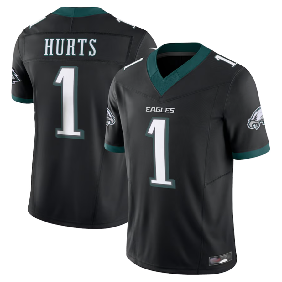 Johmsee P.Eagles #1 Jalen Hurts Player Black Vapor F.U.S.E. Limited Stitched Jerseys