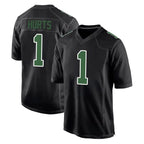 Johmsee P.Eagles #1 Jalen Hurts Player Carbon Green Fashion Home Game Stitched Jerseys