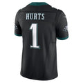 Johmsee P.Eagles #1 Jalen Hurts Player Limited Black Vapor F.U.S.E. Stitched Jerseys