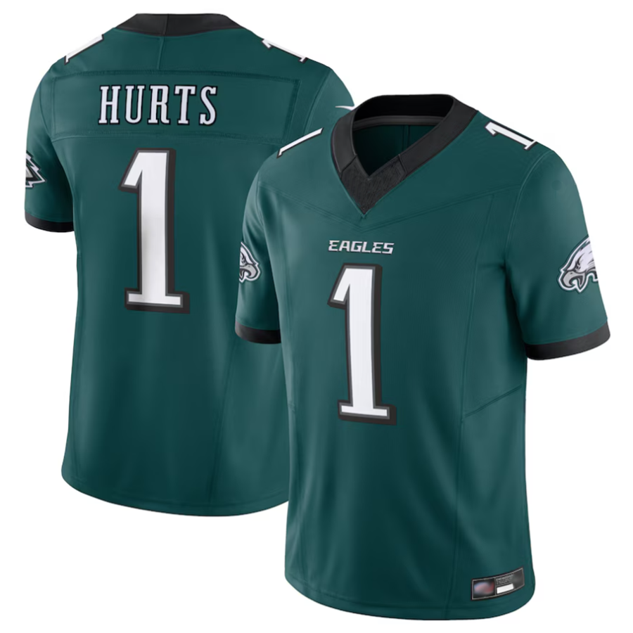 Johmsee P.Eagles #1 Jalen Hurts Player Midnight Green Vapor F.U.S.E. Limited Stitched Jerseys