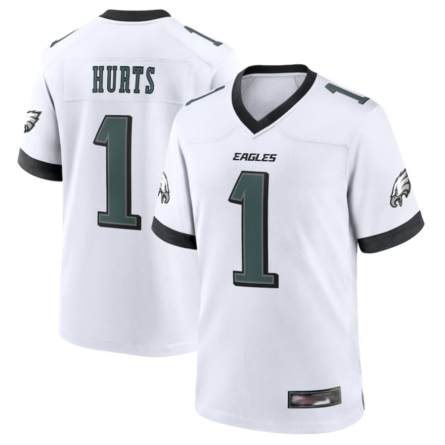 Johmsee P.Eagles #1 Jalen Hurts Player White Game Stitched Jerseys
