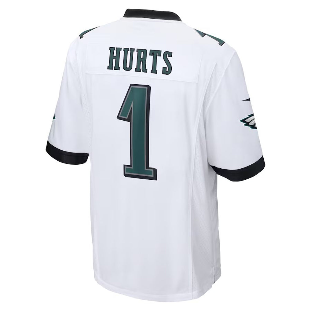Johmsee P.Eagles #1 Jalen Hurts Player White Game Stitched Jersey