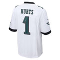 Johmsee P.Eagles #1 Jalen Hurts Player White Game Stitched Jersey
