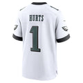 Johmsee P.Eagles #1 Jalen Hurts Player White Home Game Stitched Jerseys