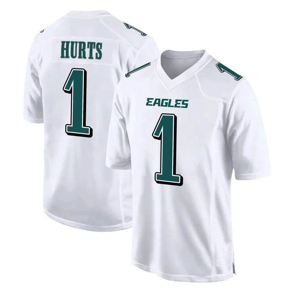 Johmsee P.Eagles #1 Jalen Hurts Player White Tundra Fashion Home Game Stitched Jerseys