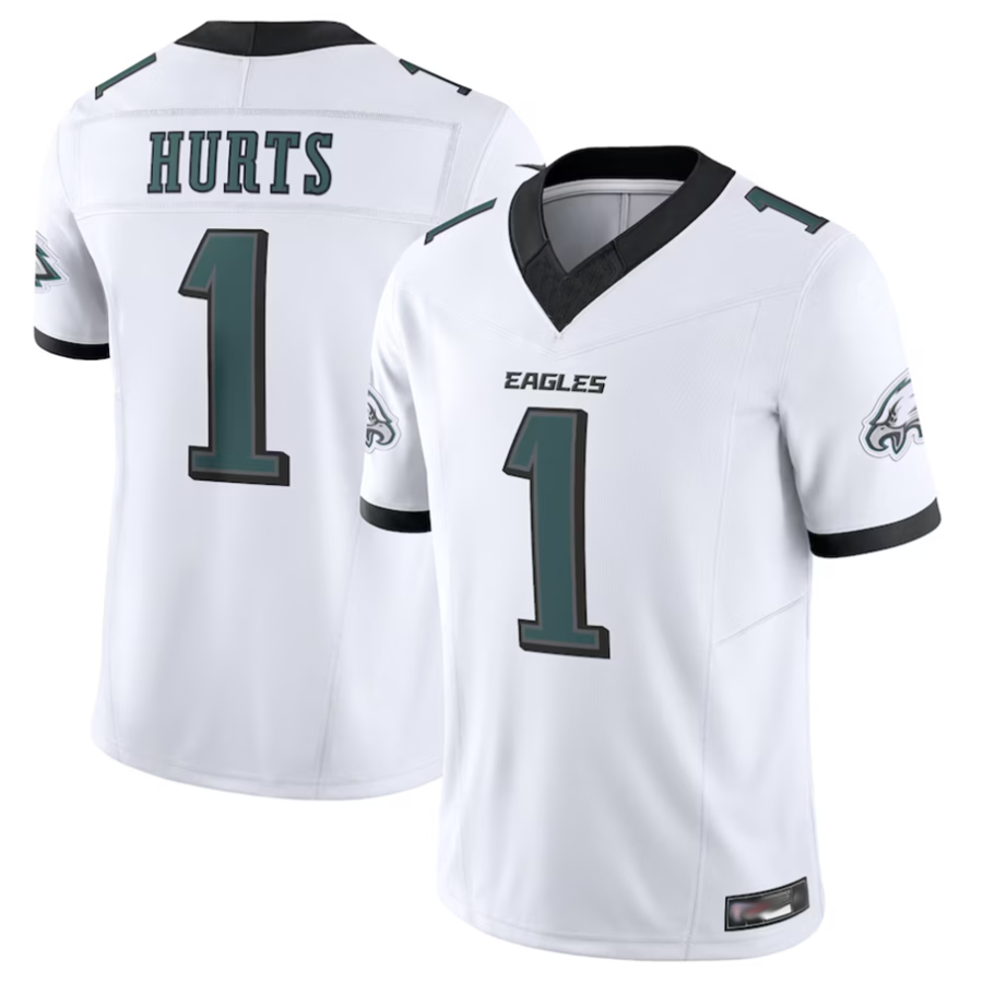 Johmsee P.Eagles #1 Jalen Hurts Player White Vapor F.U.S.E. Limited Stitched Jerseys