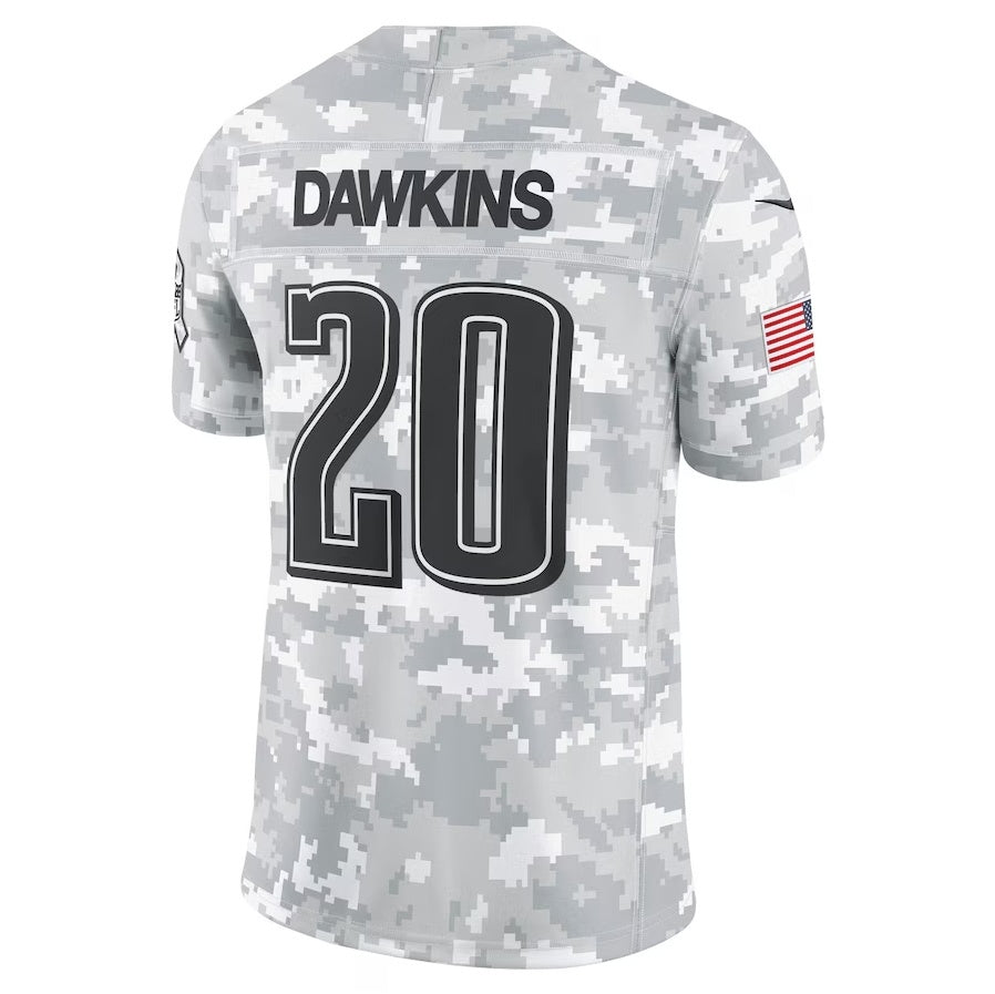 Johmsee P.Eagles #20 Brian Dawkins Arctic Camo 2024 Salute to Service Retired Player Limited Stitched Jerseys