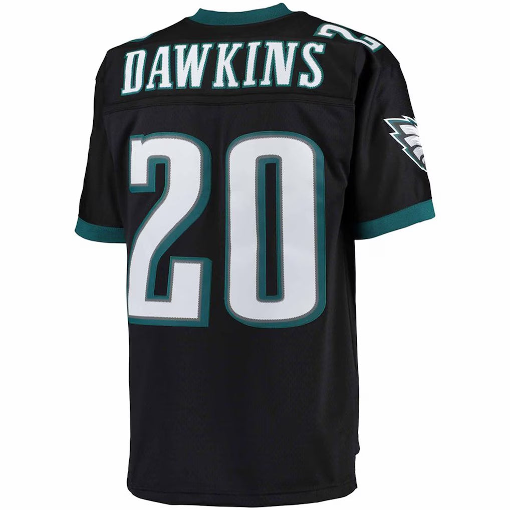 Johmsee P.Eagles #20 Brian Dawkins Mitchell & Ness Black Big & Tall 2004 Retired Player Replica Stitched Jerseys