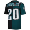 Johmsee P.Eagles #20 Brian Dawkins Mitchell & Ness Midnight Green-Black Split Legacy Replica Stitched Jerseys