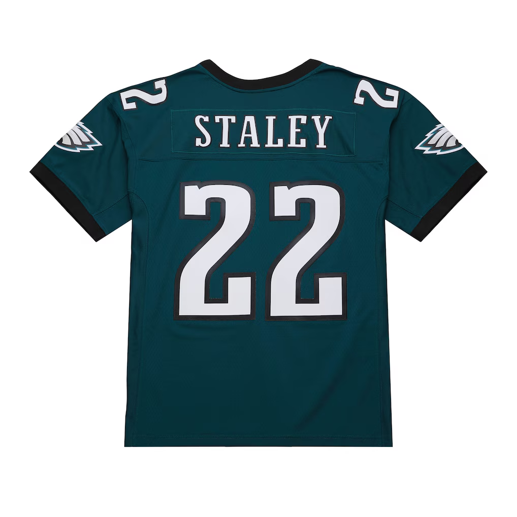 Johmsee P.Eagles #22 Duce Staley Mitchell & Ness Midnight Green 2002 Legacy Replica Jersey