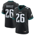 Johmsee P.Eagles #26 Saquon Barkley Black Alternate Game Stitched American Stitched Jerseys