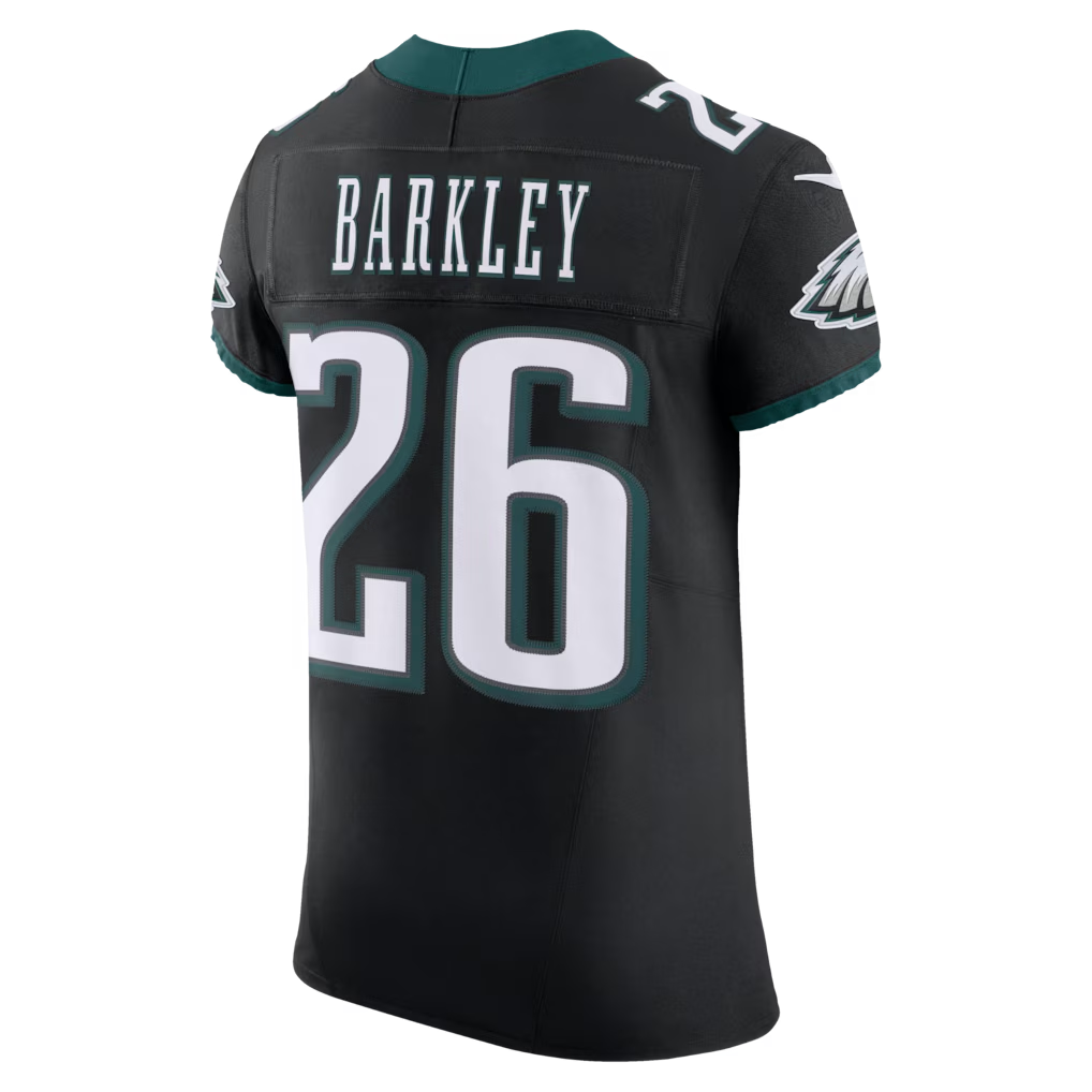 Johmsee P.Eagles #26 Saquon Barkley Black Alternate Vapor F.U.S.E. Elite Stitched Jerseys
