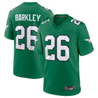 Johmsee P.Eagles #26 Saquon Barkley Green Alternate Game Stitched American Stitched Jerseys