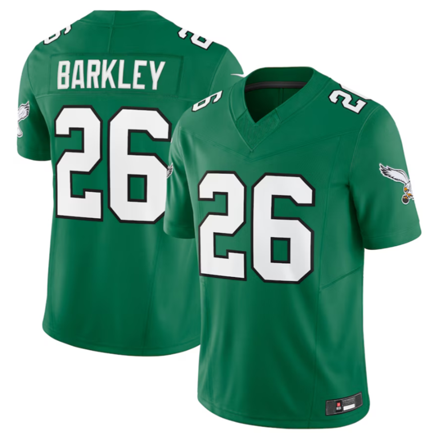 Johmsee P.Eagles #26 Saquon Barkley Green Alternate Vapor F.U.S.E. Limited Jersey -Stitched American Stitched Jerseys