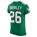 Johmsee P.Eagles #26 Saquon Barkley Kelly Green Alternate Vapor F.U.S.E. Elite Stitched Jerseys