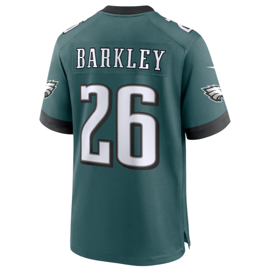 Johmsee P.Eagles #26 Saquon Barkley Midnight Green Game Player Stitched American Stitched Jerseys