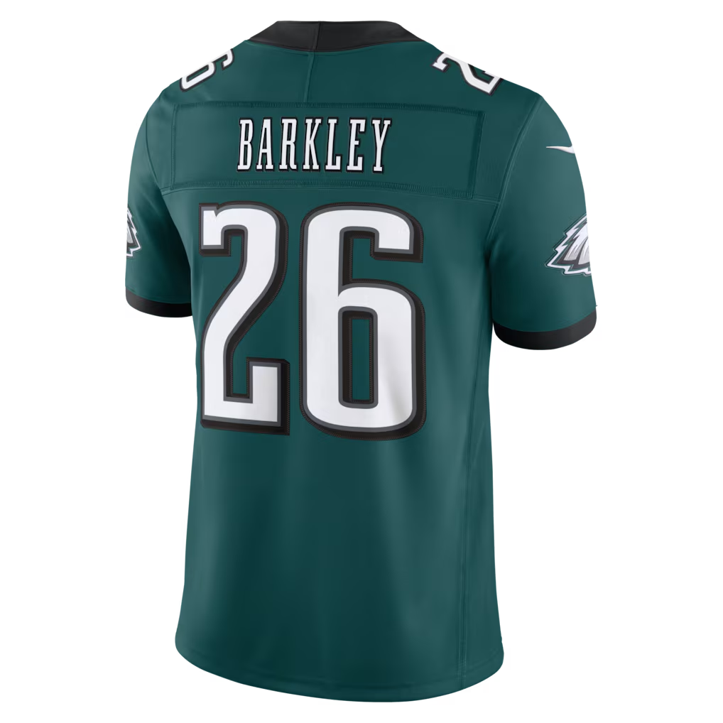 Johmsee P.Eagles #26 Saquon Barkley Midnight Green Team Vapor F.U.S.E. Stitched Limited Jerseys