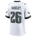 Johmsee P.Eagles #26 Saquon Barkley Midnight White Game Player Jersey Stitched American Stitched Jersey