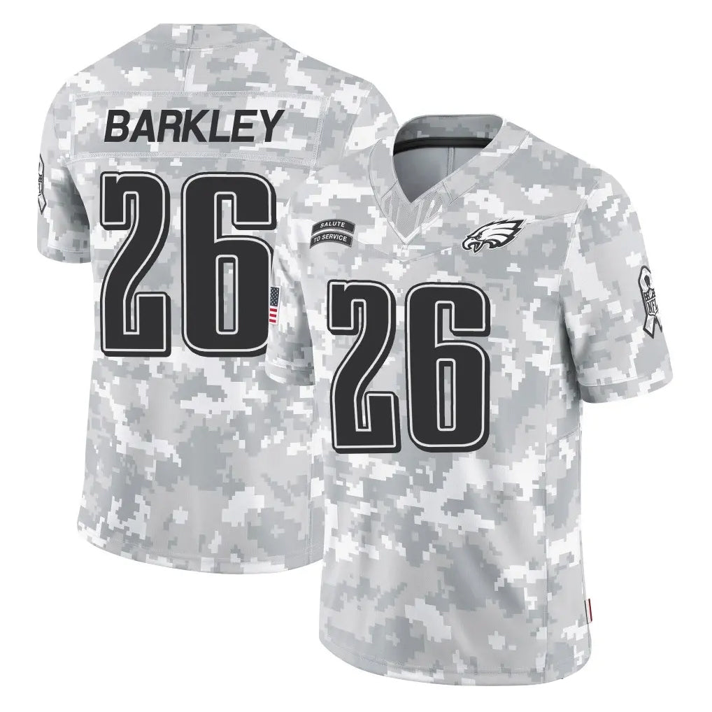 Johmsee P.Eagles #26 Saquon Barkley Player Arctic Camo Salute to Service Limited Game Stitched Jerseys