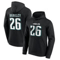 Johmsee P.Eagles #26 Saquon Barkley Player Black Graphic Hoodie Stitched Jerseys