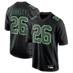 Johmsee P.Eagles #26 Saquon Barkley Player Black Green Fashion Game Stitched Jerseys