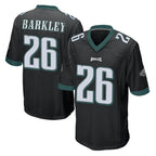 Johmsee P.Eagles #26 Saquon Barkley Player Black Home Game Stitched Jerseys