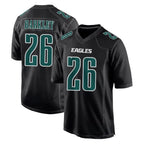 Johmsee P.Eagles #26 Saquon Barkley Player Carbon Black Fashion Home Game Stitched Jerseys