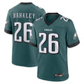 Johmsee P.Eagles #26 Saquon Barkley Player Midnight Green Game Stitched Jerseys