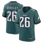 Johmsee P.Eagles #26 Saquon Barkley Player Midnight Green Game Stitched Jerseys