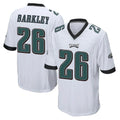 Johmsee P.Eagles #26 Saquon Barkley Player White Home Game Stitched Jerseys