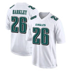 Johmsee P.Eagles #26 Saquon Barkley Player White Tundra Fashion Home Game Stitched Jerseys