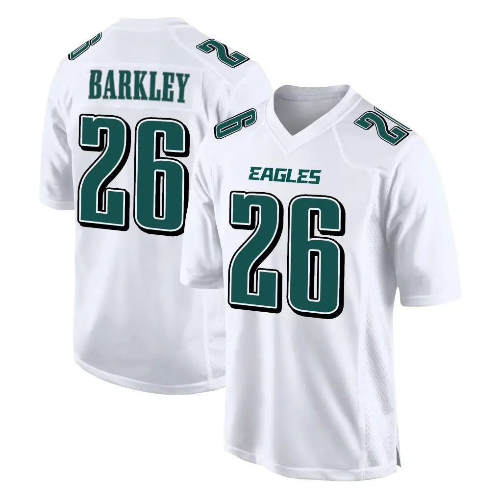 Johmsee P.Eagles #26 Saquon Barkley Player White Tundra Fashion Home Game Stitched Jerseys