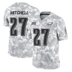 Johmsee P.Eagles #27 Quinyon Mitchell Player Arctic Camo Salute to Service Limited Game Stitched Jerseys