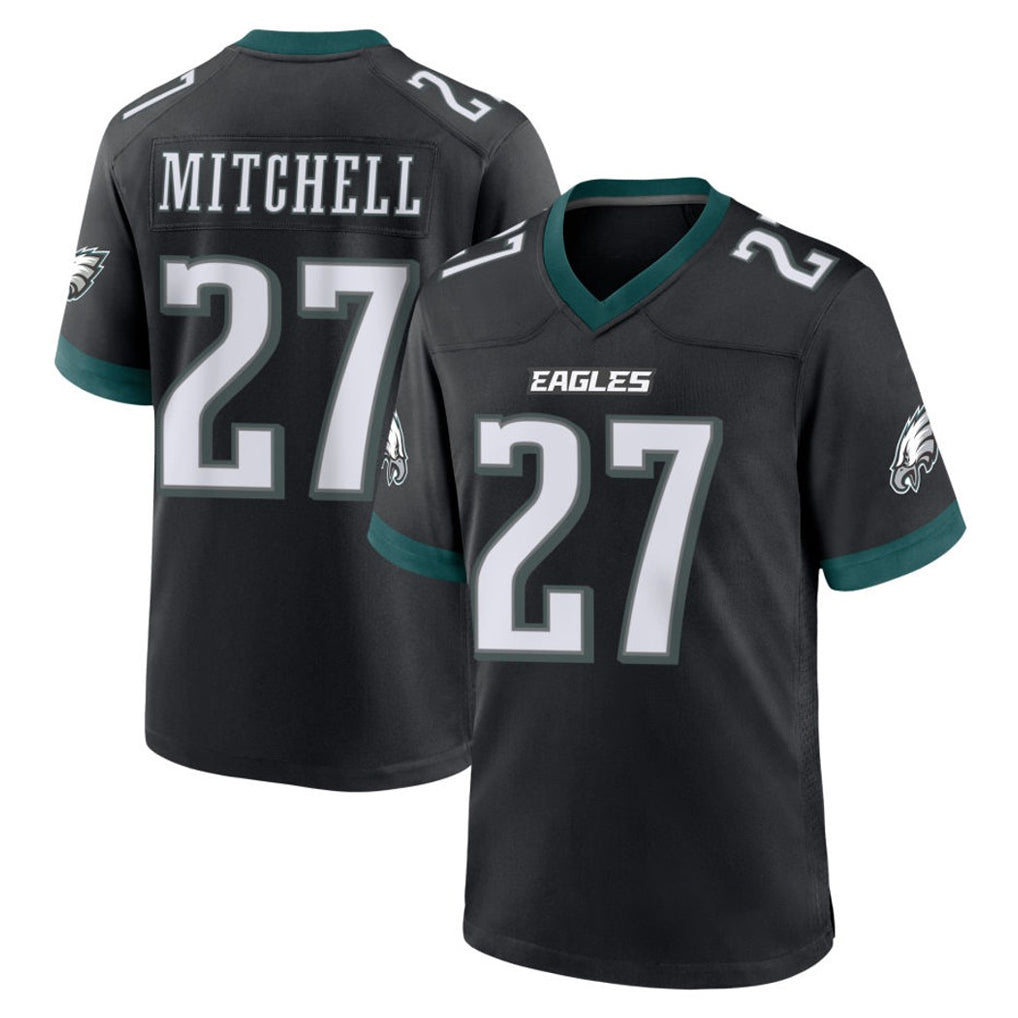 Johmsee P.Eagles #27 Quinyon Mitchell Player Black Game Home Stitched Jerseys