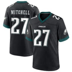 Johmsee P.Eagles #27 Quinyon Mitchell Player Black Home Game Stitched Jerseys