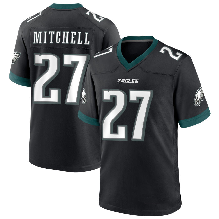 Johmsee P.Eagles #27 Quinyon Mitchell Player Black Home Game Stitched Jerseys
