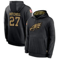 Johmsee P.Eagles #27 Quinyon Mitchell Player Black Military Hoodie Game Stitched Jerseys