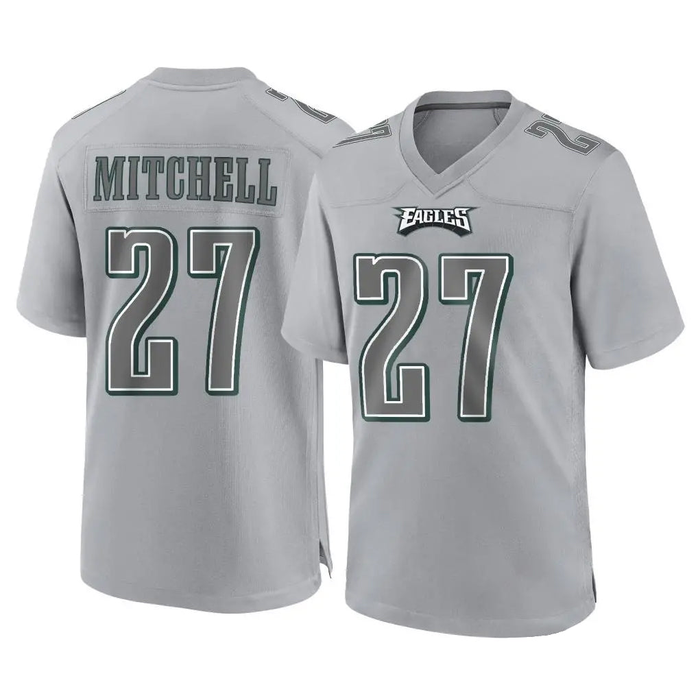 Johmsee P.Eagles #27 Quinyon Mitchell Player Gray Atmosphere Fashion Home Game Stitched Jerseys