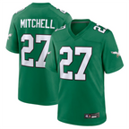 Johmsee P.Eagles #27 Quinyon Mitchell Player Kelly Green Replica Game Stitched Jerseys