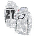 Johmsee P.Eagles #27 Quinyon Mitchell Player Military Hoodie Arctic Camo Salute To Service Stitched Jerseys