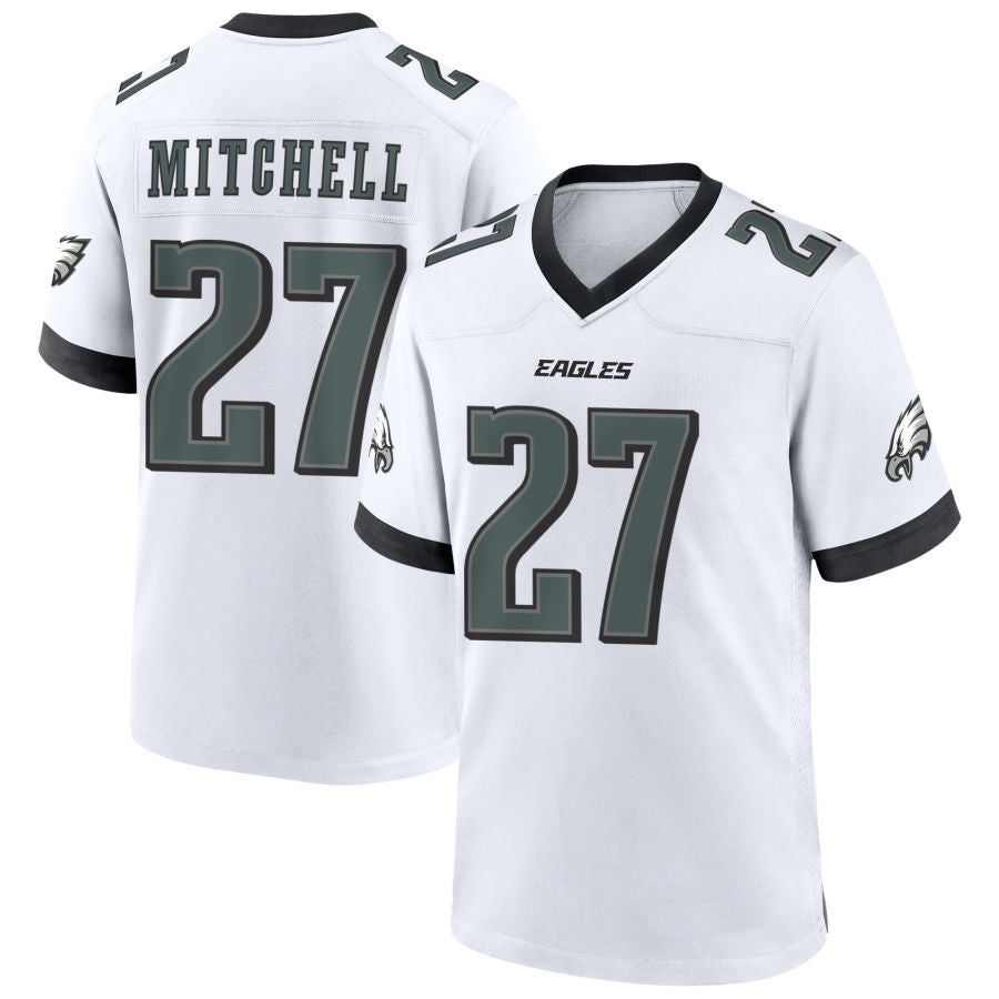 Johmsee P.Eagles #27 Quinyon Mitchell Player White Home Game Stitched Jerseys